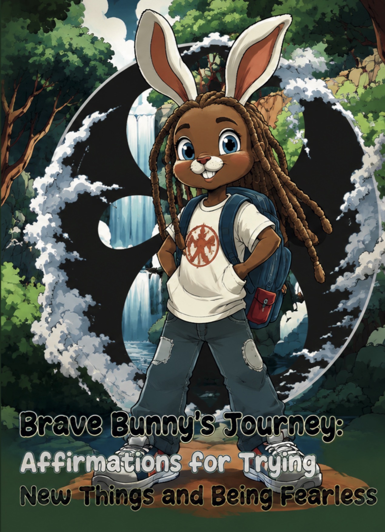 Brave Bunny's Journey coloring book cover — a brave bunny character, by Phizzics Davis